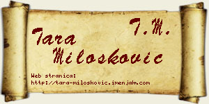 Tara Milošković vizit kartica